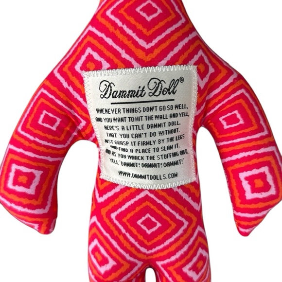 Classic Dammit Doll Pink With Blue Hair 12” Whackable Stress Relief - Picture 2 of 4